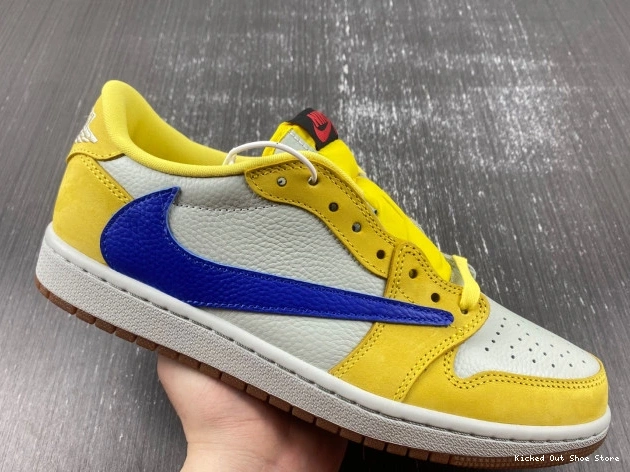 Kick Theory Low Travis x Air Scott Canary OG 1 DZ4137-700 Jordan 0816